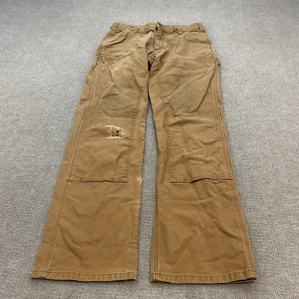 Carhartt Double Knee Pant Mens 30x30 Grunge Distressed Brown Thrashed Streetwear